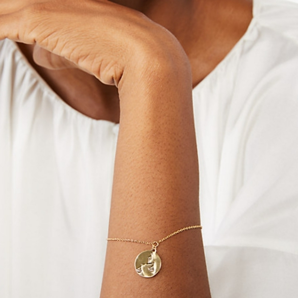 Kate Spade ✦ In The Stars Virgo Bracelet ✦ Gold Bangle w/ Zodiac Charm NWT